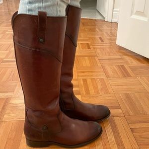 Frye Riding Boots - Dark brown leather - 5 1/2 - worn only twice!